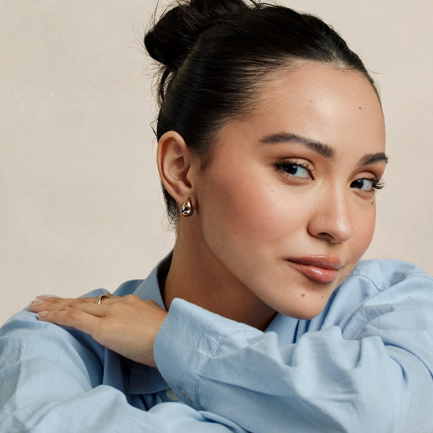 Gloss Drop Stud Earrings