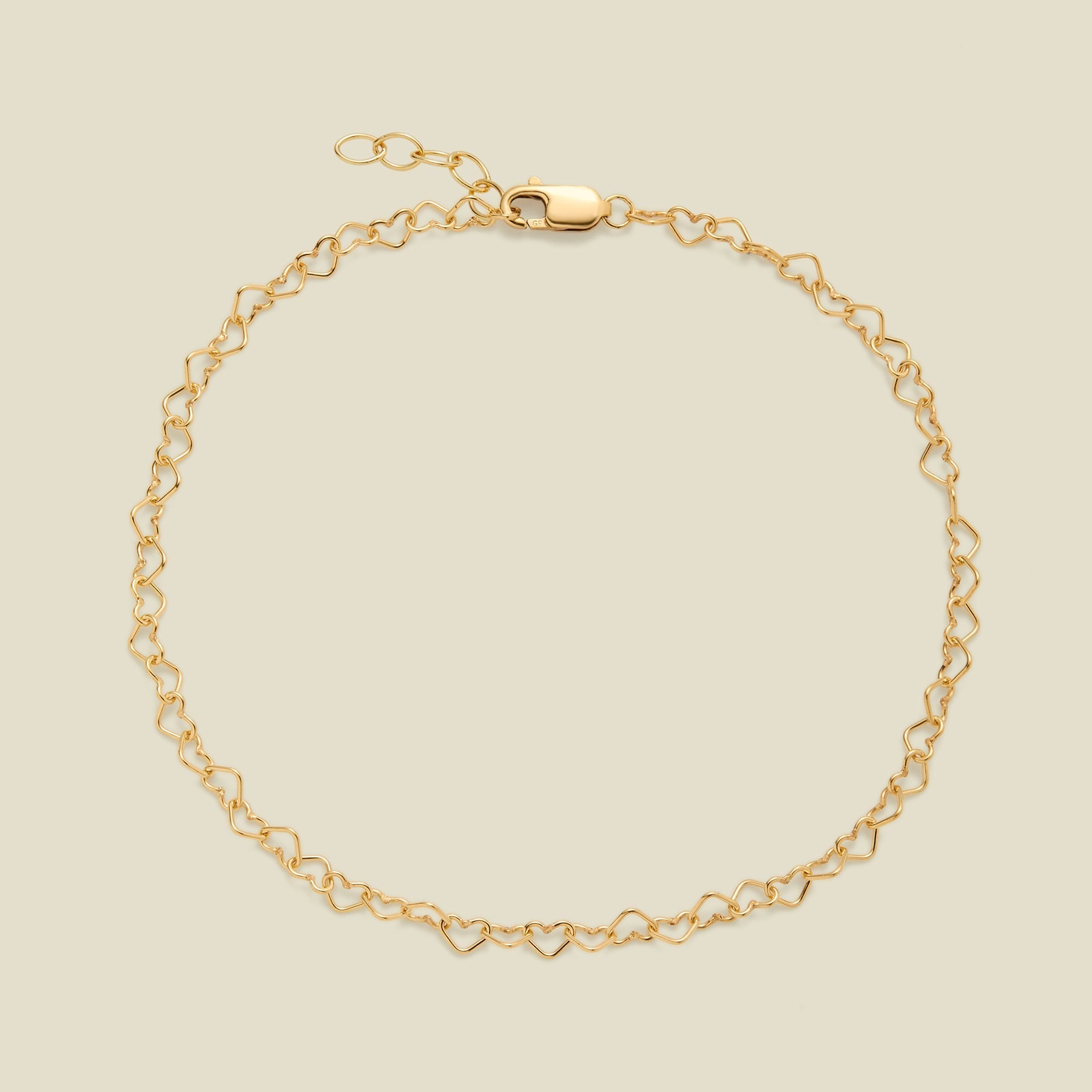 Heart Chain Bracelet Gold Filled / 6.5" Bracelet