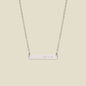 Horizontal Bar Necklace Silver / 17"-19" Necklace