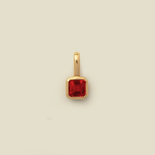 January Birthstone Charm Gold Vermeil Add Ons