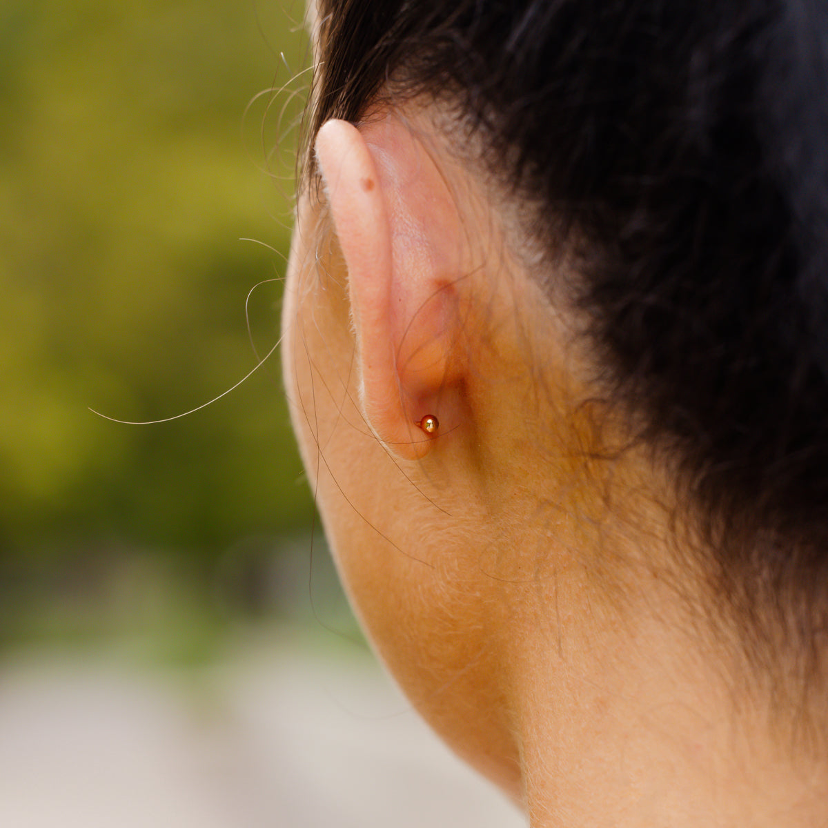 January Birthstone Stud Earrings Gold Vermeil Earring