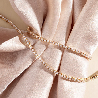 CZ Prong-Set Tennis Necklace