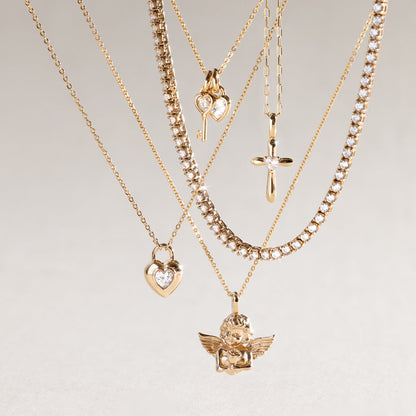 CZ Prong-Set Tennis Necklace