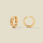 Leo Huggie Hoop Earrings Gold Vermeil Earring