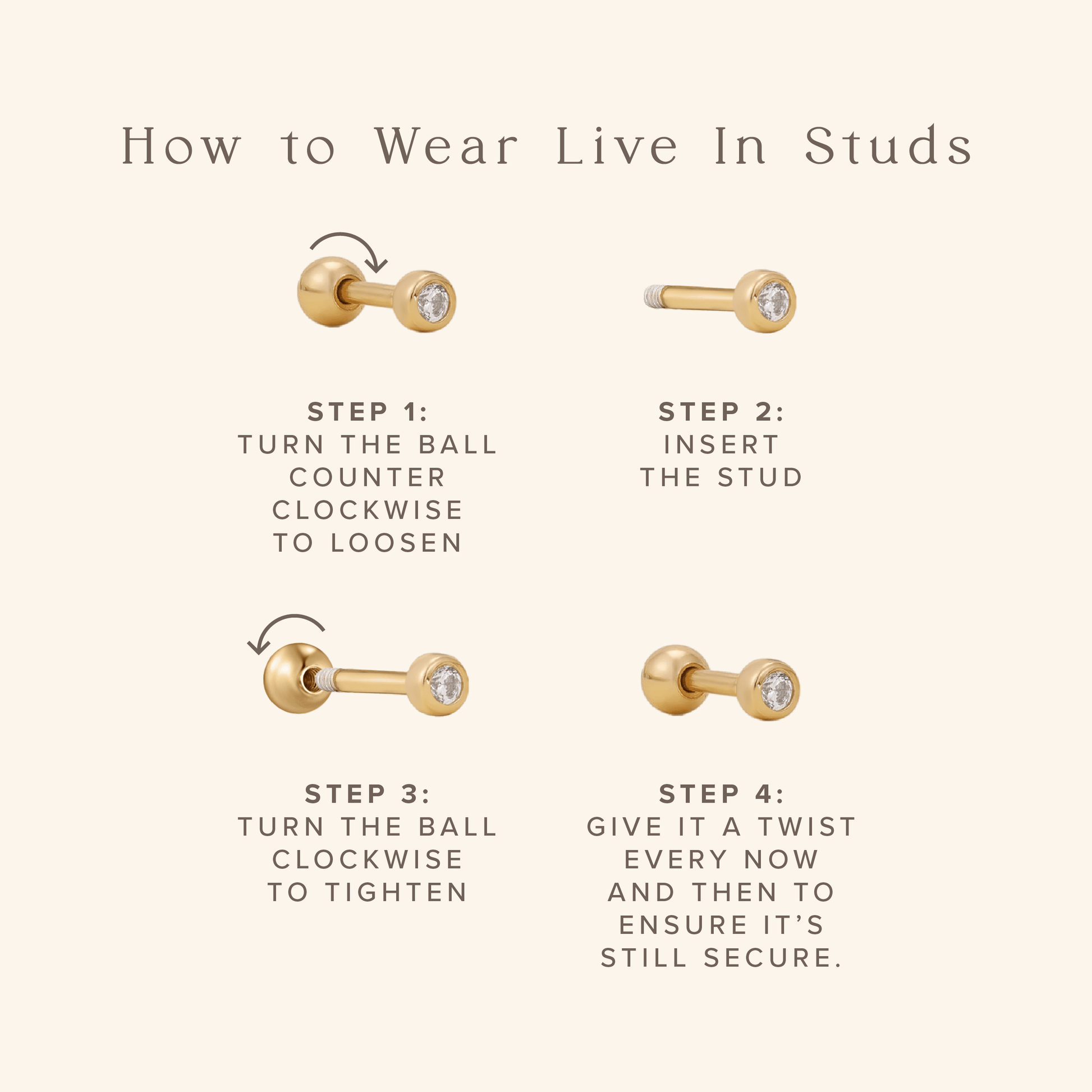 Live In Stud Earrings Earring