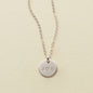 Love Disc Necklace Silver / 3/8" / 16"-18" Necklace