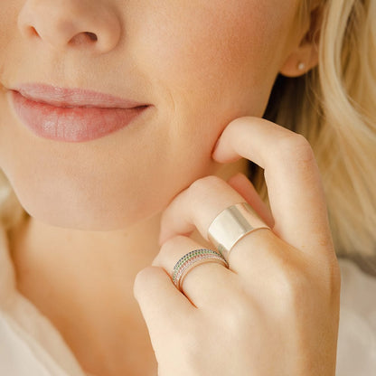 May Birthstone Stacking Ring