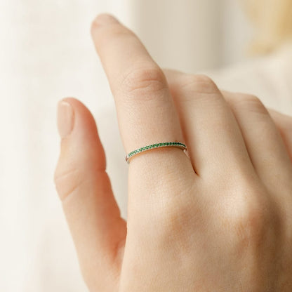 May Birthstone Stacking Ring