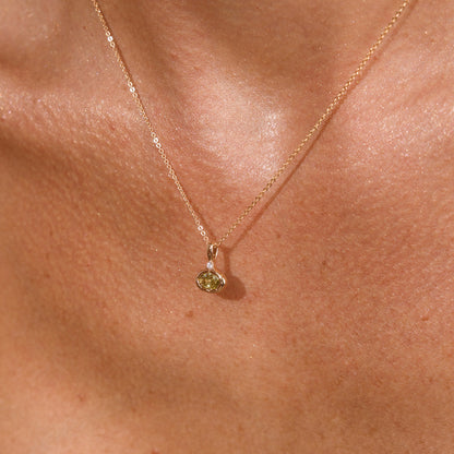 August Oval Birthstone Charm