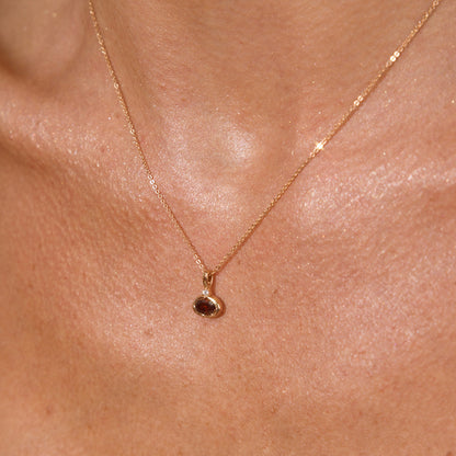 January Oval Birthstone Charm