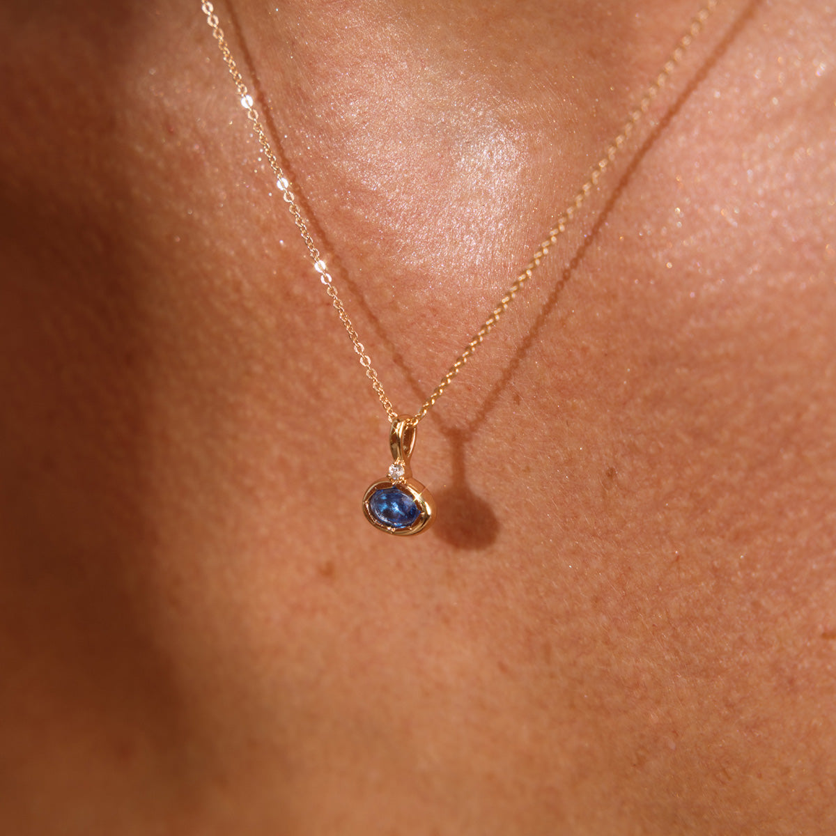 December Oval Birthstone Charm
