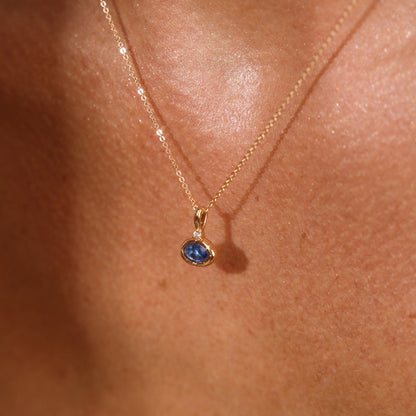 December Oval Birthstone Charm