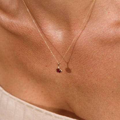 July Oval Birthstone Charm