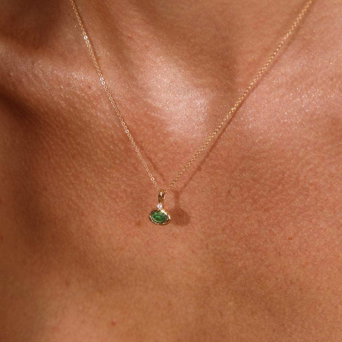 May Oval Birthstone Charm