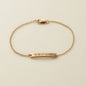 Mini Bar Birth Flower Bracelet | 1" Skinny Bar Bracelet