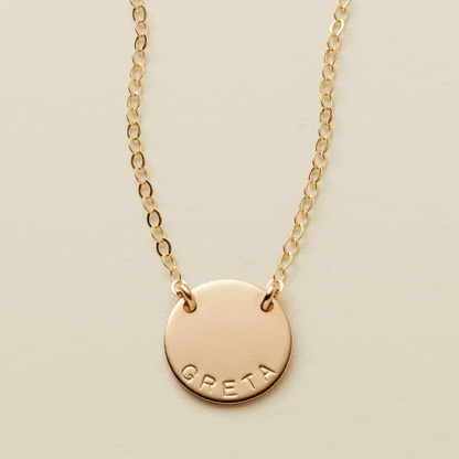 Mini Zola Disc Necklace | 1/2" Disc Necklace