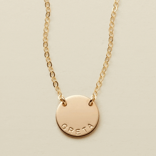 Mini Zola Disc Necklace | 1/2" Disc Necklace