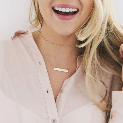 Name Bar Necklace Necklace