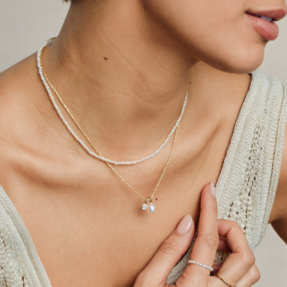 Pearl Strand Choker Necklace