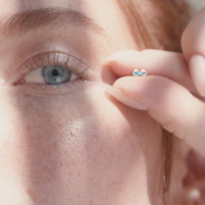 December Birthstone Stud Earrings