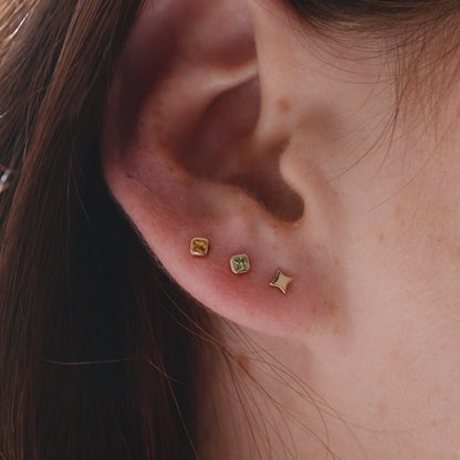 May Birthstone Stud Earrings
