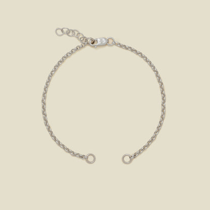 Rolo Charm Bracelet Silver / Without Link Lock / 6" Bracelet