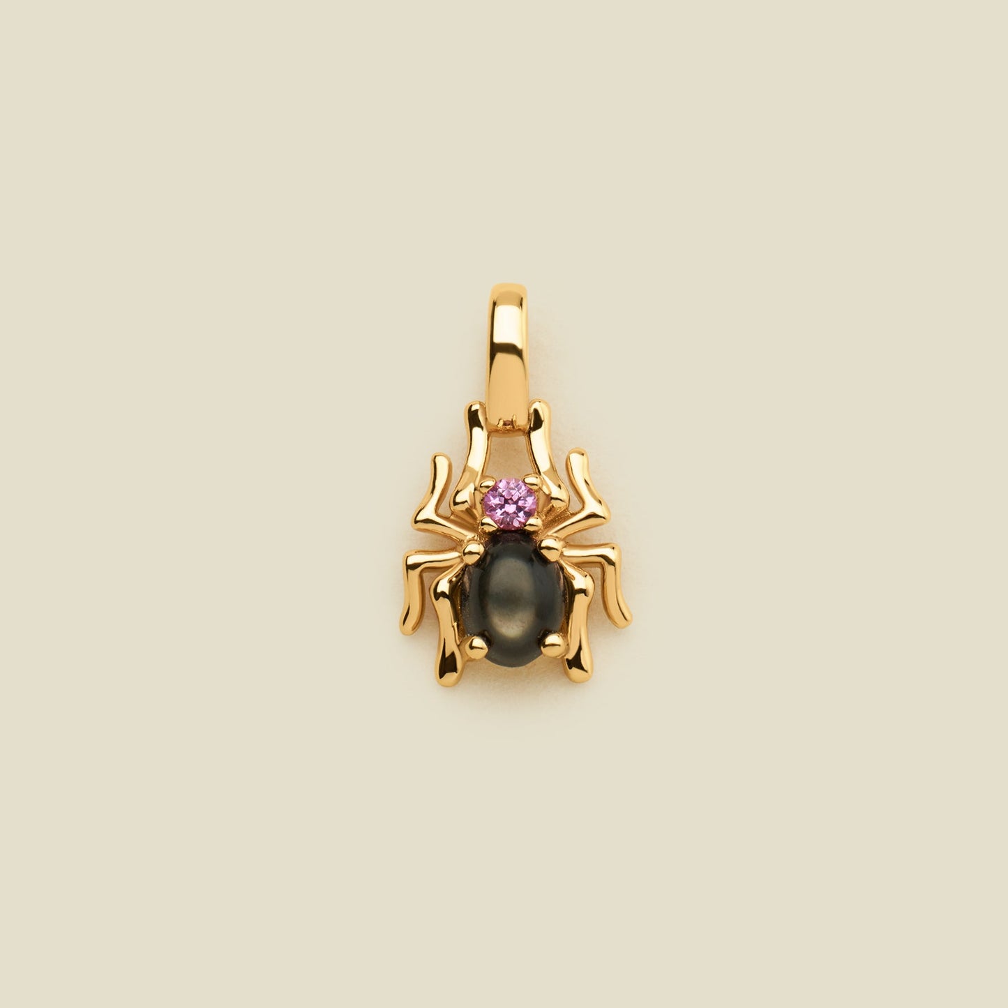 Spider Gemstone Charm