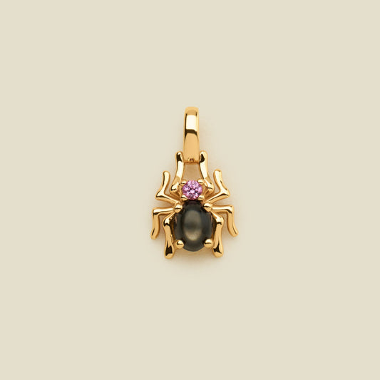 Spider Gemstone Charm