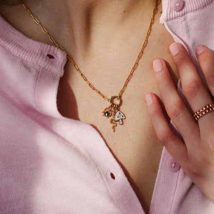 Spider Gemstone Charm