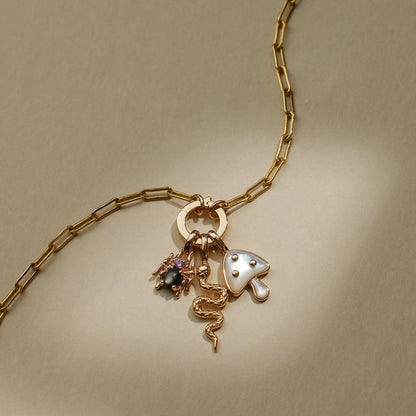 Spider Gemstone Charm