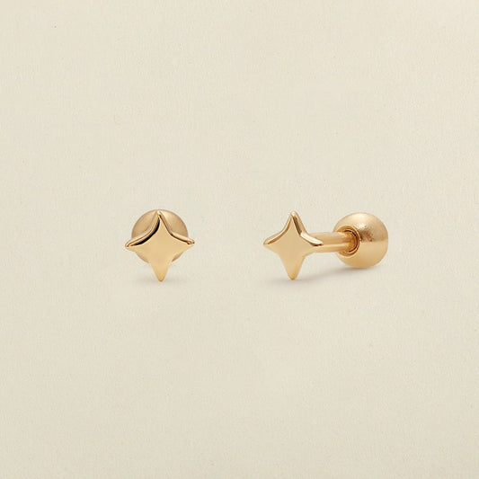 Star Stud Earrings Gold Vermeil Earring