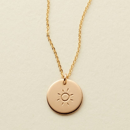 Wonder Disc Necklace Gold Filled / Sun / 16"-18" Necklace