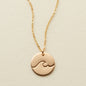 Wonder Disc Necklace Gold Filled / Wave / 16"-18" Necklace