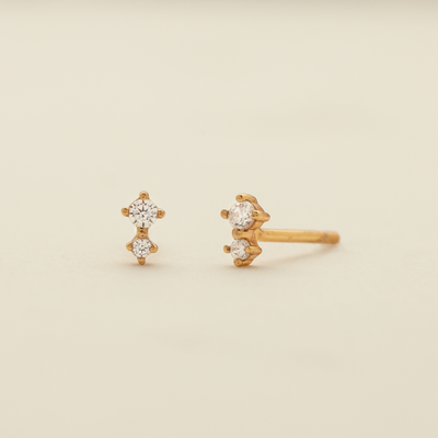 Luxe Double Stone Studs