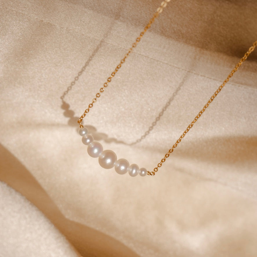 Crescent Pearl Necklace