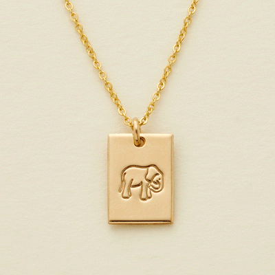 Mini Lucky 7 Rectangle Necklace