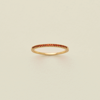 Gold Birthstone Stacking Band