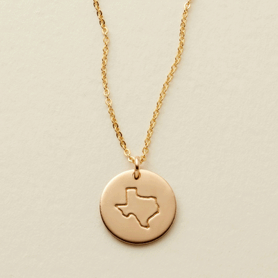 State Disc Necklace
