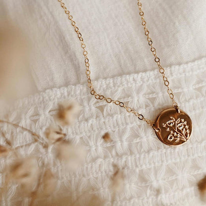 Wild Blooms Mini Zola Disc Necklace